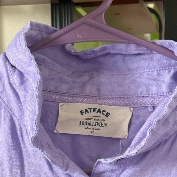 Fat Face Lavender Linen Shirt - Picture 4 of 8